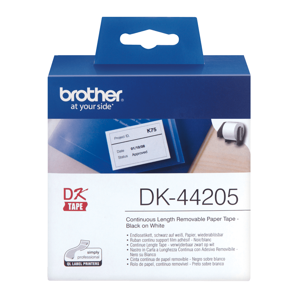 Etiq. Brother amovibles x6 rouleaux (ref. DK-44205)