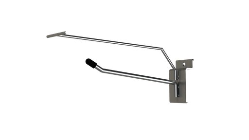 [60-01-01] Abhängeträger 120mm + halter für preisschild (Chroom)